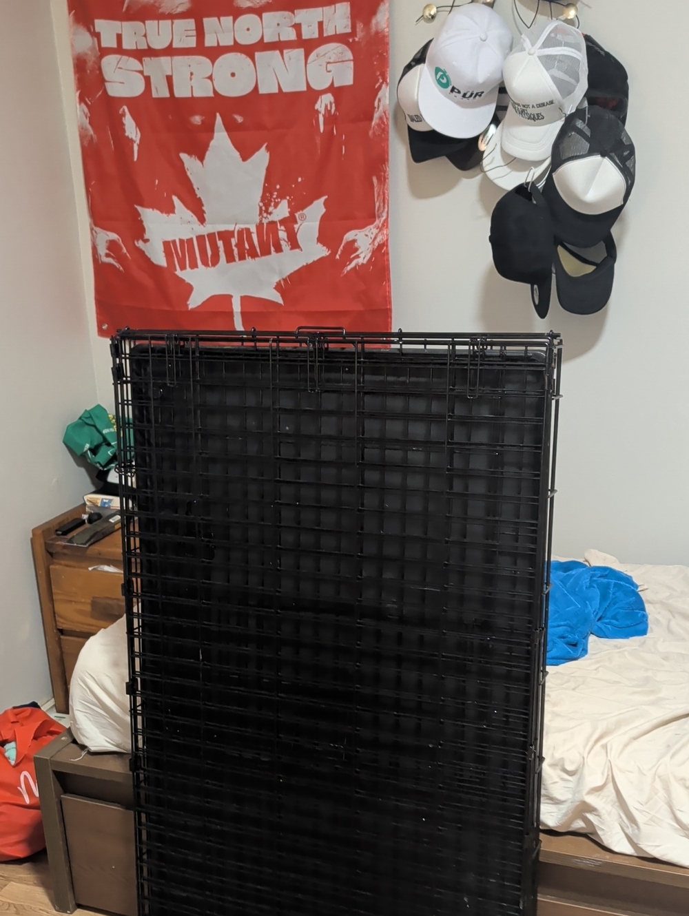 Black Wire Grid Storage Panel Dog Cage Mint Condition.